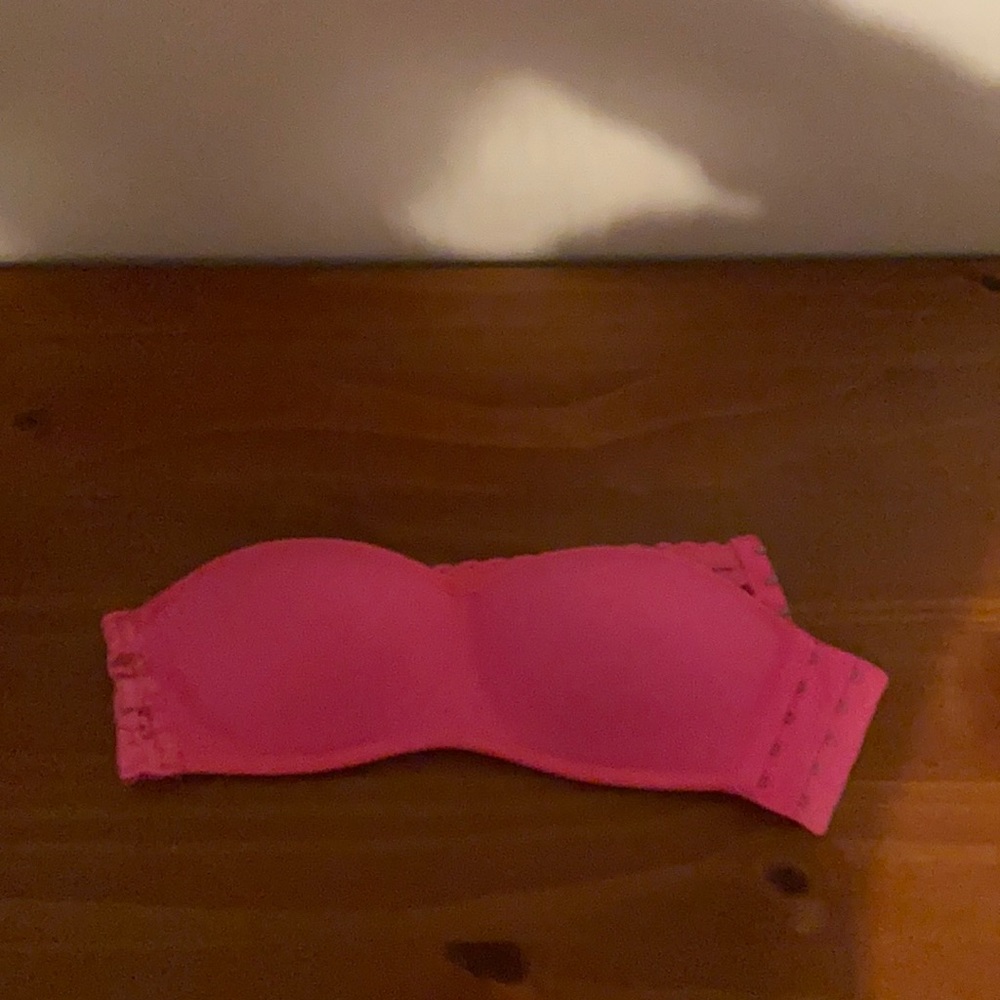 Pink Strapless Bra